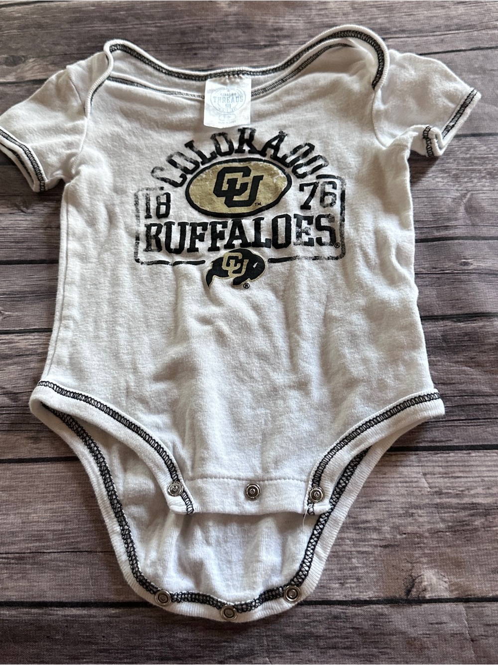 Colorado buffaloes onesie fair fade older 6/9 rivalry threads